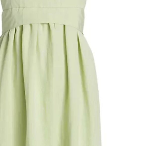 Vince Bow-Back Pleated Maxi Dress NWT Medium Sweet Grass $425 - Picture 6 of 9